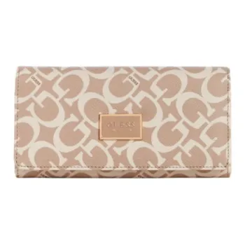 GUESS Coated Canvas Wallet Women's Beige