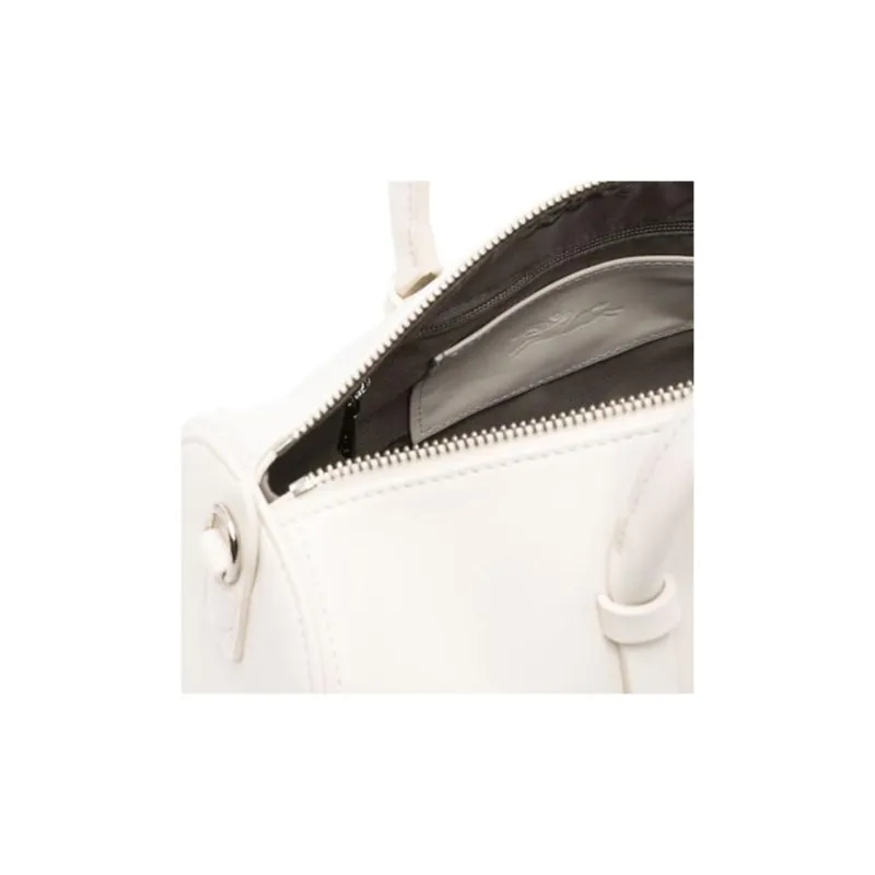 LONGCHAMP Logo debossed Leather Tote Bag-4