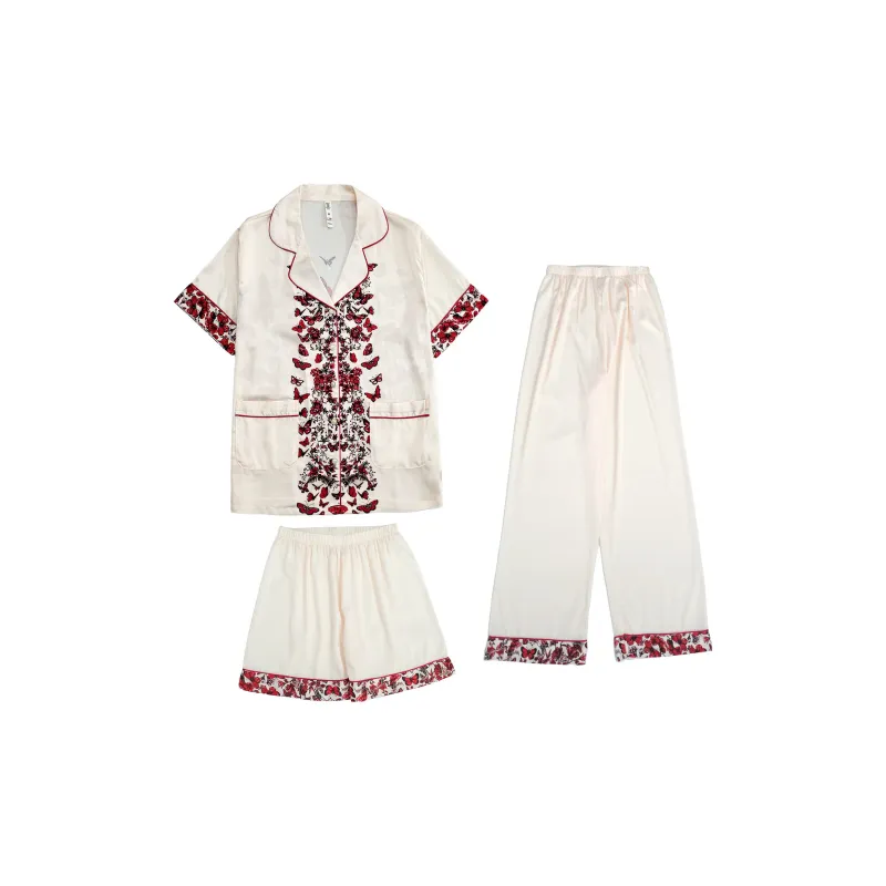 Vine Color Pajama Set Women's Ivory-0