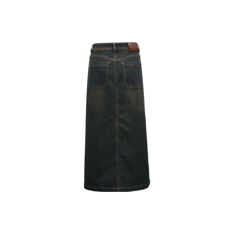 ONLY Denim Long Skirt Women's Washed Blue-1