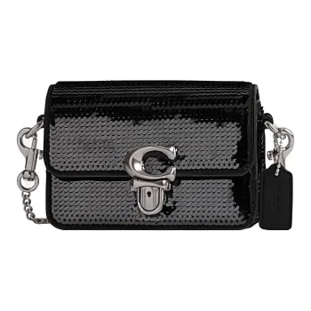 COACH Studio Cow Leather Small Square Bag, Crossbody Bag, Shoulder Bag Women's Black