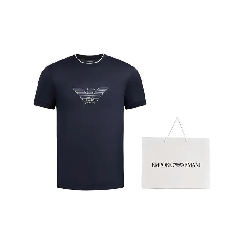 EMPORIO ARMANI SS24 T Shirt Men's Navy-3