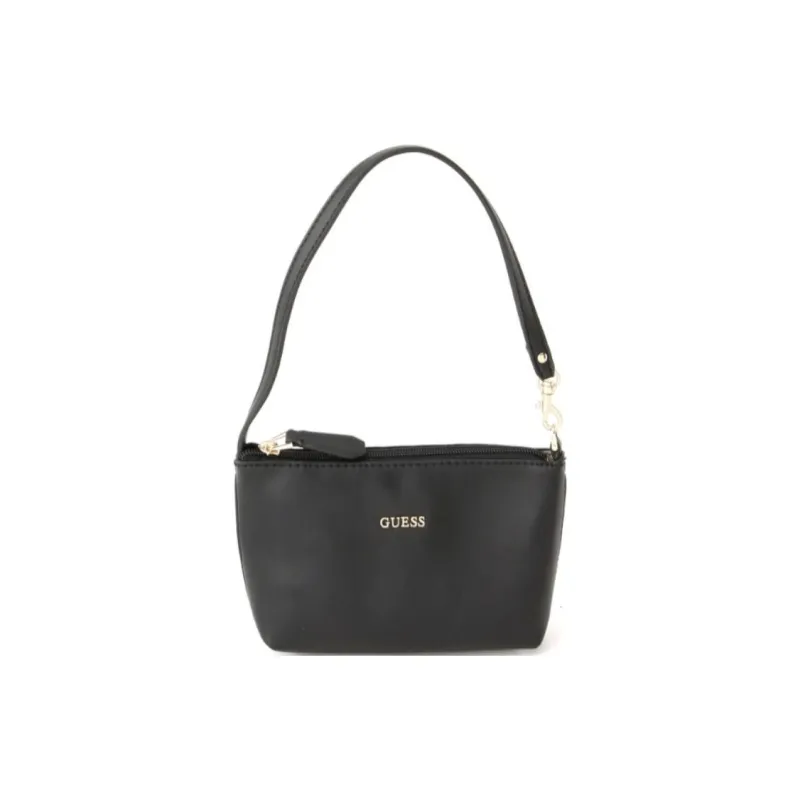 GUESS Polyester Bucket Bag Handbag Shoulder Bag Women's Black-6