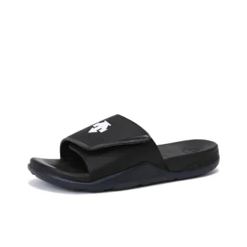 DESCENTE Slip Resistant Abrasion Resistant Slide Slippers Men's Black