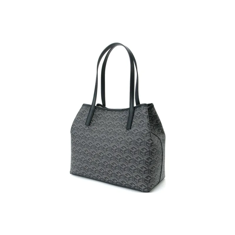 GUESS Polyurethane Tote Bag Shopping Bag Shoulder Bags Women's Charcoal Gray-3