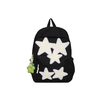 BAODIDAISHU Nylon Backpack Regular Unisex Black/Red/Sky Blue