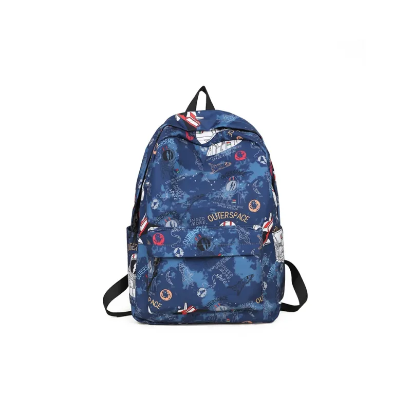 Kaka Tree Nylon Backpack Regular Unisex Black/Gray/Blue/Green-2