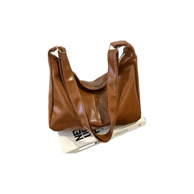 Ji Reminiscence Nylon Shoulder Bag Women's Black/Coffee/Dark Brown/Light Brown-4