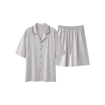 CAIHENGTONG Pajama Set Men's Neutral Gray