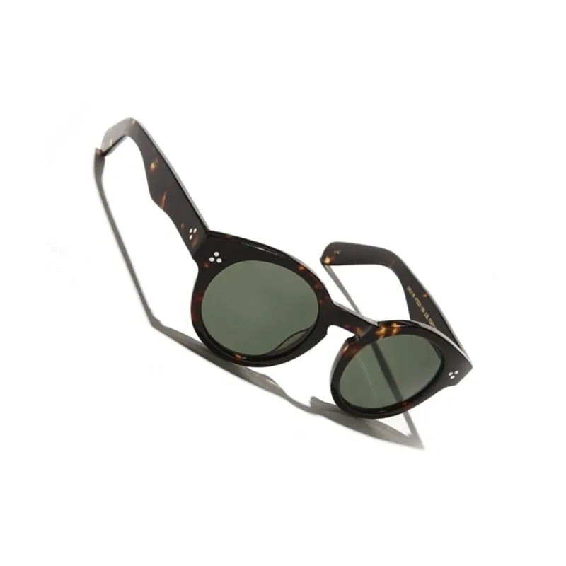 MOSCOT Acetate Round Sunglasses Men's Tortoiseshell-1