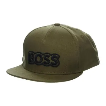 HUGO BOSS Cotton Baseball Caps Men's Army Green