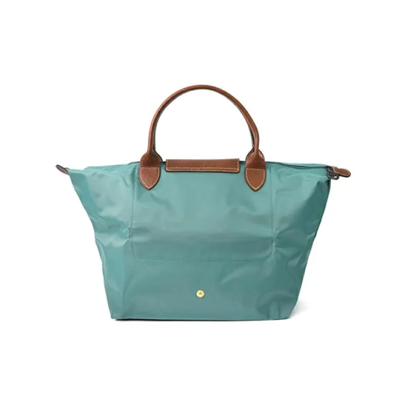 LONGCHAMP Le Pliage Canvas With Leather Trim Tote Bag Shopping Bag Dumpling Bag Handbag Medium Size Women's Beech Green-2
