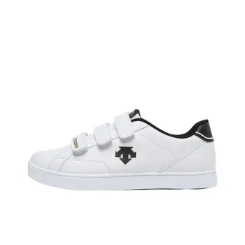 DESCENTE Non slip Lightweight Low Top Skateboard Shoes Unisex White Black