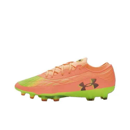 Under Armour Soccer Shoes Men Low-Top Orange/Green