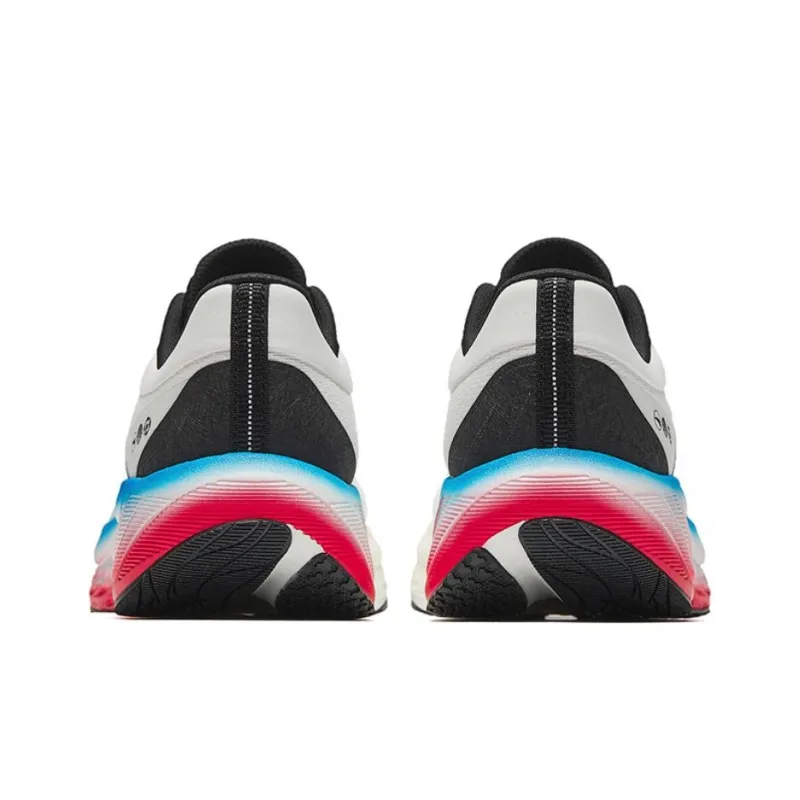 Anta Abrasion Resistant Low Top Long Distance Running Shoes Men's White Blue Red-3