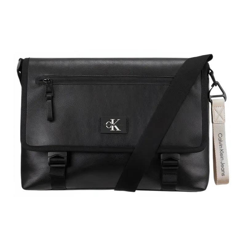 CALVIN KLEIN Recycled Polyester Shoulder Bag, Crossbody Bag Men's Black-0