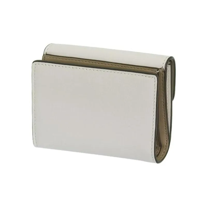 COACH Morgan Premium Calfskin Wallet Mini Women's Silver & Chalk White-2
