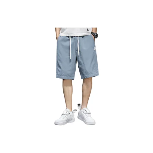 Tonlion Casual Shorts Men Light Gray Blue