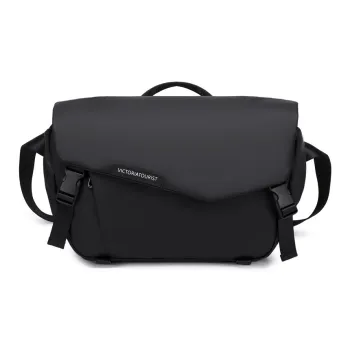 Victorian Traveler Membrana Dermalis Messenger Bag Shoulder Bag Large Size Men's Black