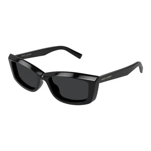 SAINT LAURENT Acetate Irregular Shape Sunglasses Women's Black