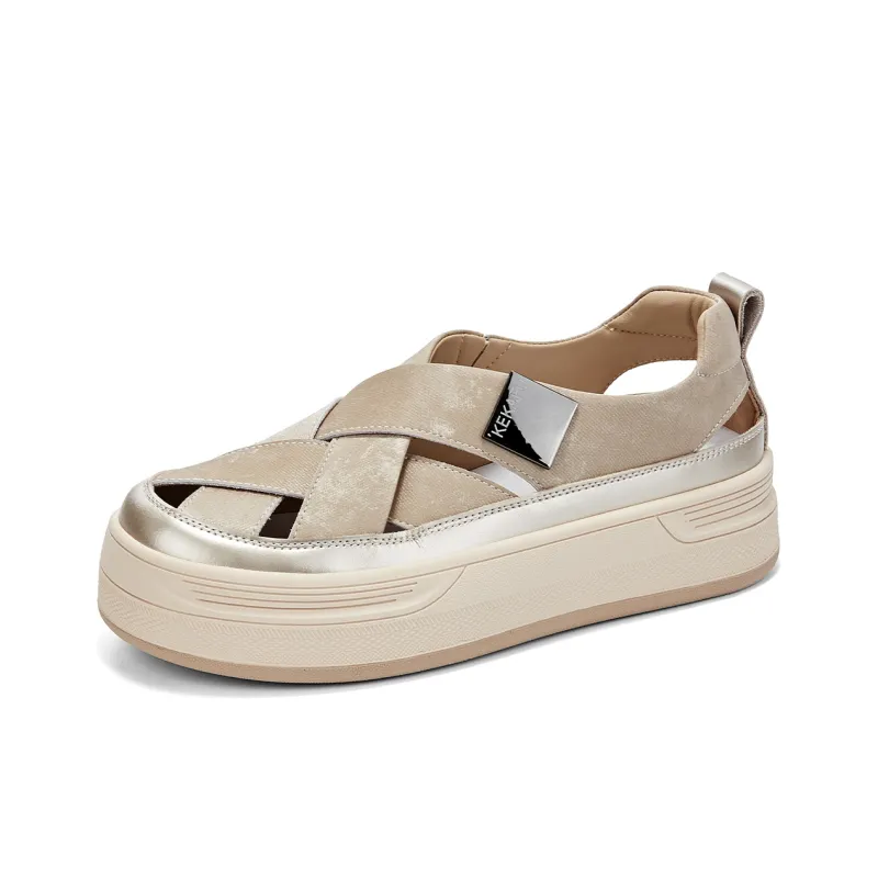 KEKAFU Height Increasing Low Top Casual Shoes Women's-1