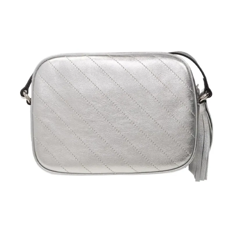 GUCCI Blondie Sheepskin Crossbody Bag Shoulder Bag Small Size Women's Silver-2