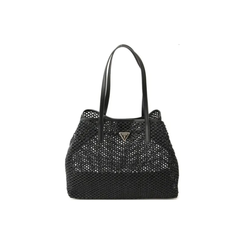 GUESS Polyester Tote Bag Shopping Bag Handbag Shoulder Bag Large Size Women's Black-2