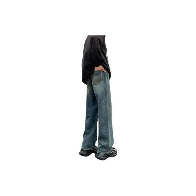 MGXEK Jeans Men Vintage Blue-1