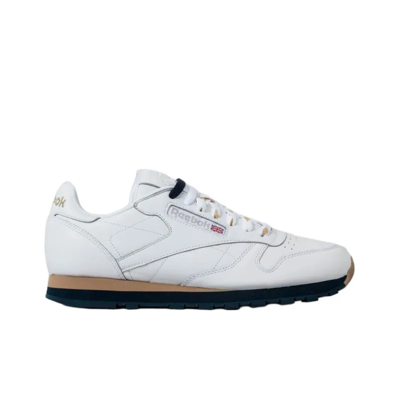 Beams x Reebok Classic Leather Anti Slip Wear Resistant Low Top Casual Shoes Men's White-1