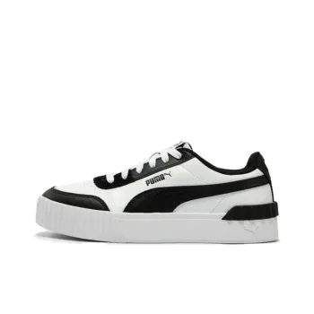 PUMA Carina Anti Slip Wear Resistant Low Top Skateboard Shoes Women's White Black