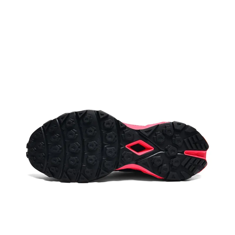 GLUNA Hiking / Trekking Shoes Unisex Low Top Black/Purple-5