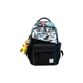 Travel Nylon Backpack Regular Unisex Green/Blue/Yellow