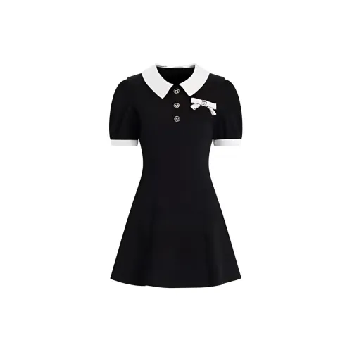 Beauty At 19 Short-Sleeved Dresses Women's Black