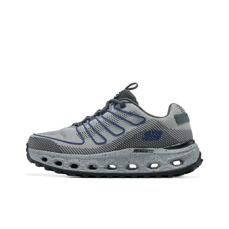 Skechers OUTDOOR Slip Resistant Low Top Hiking Shoes Men's Gray Blue-0
