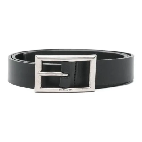 SAINT LAURENT Logo-engraved Leather suede