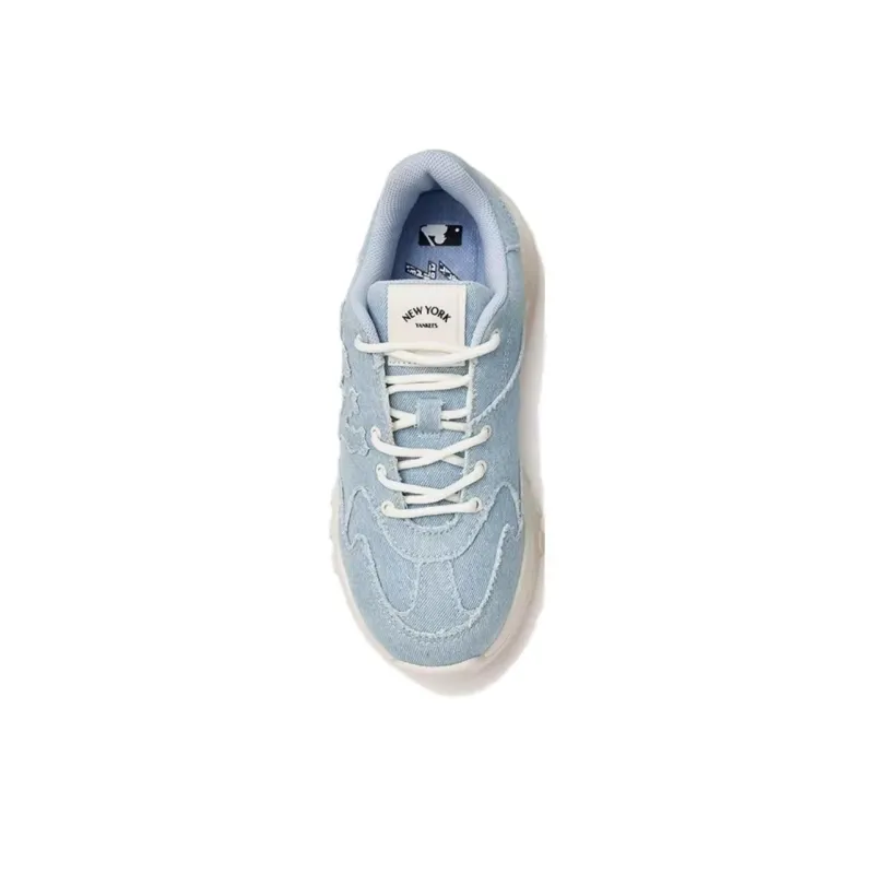 MLB New York Yankees Anti Slip Wear Resistant Mid Top Chunky Sneakers Unisex Blue-2