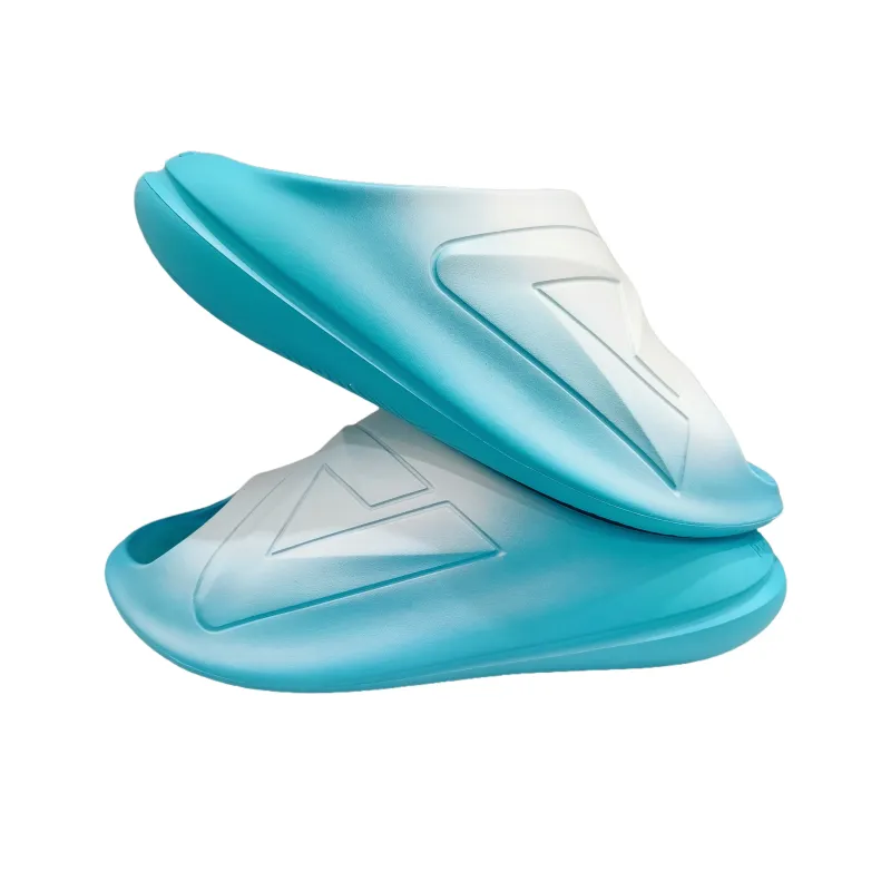 PEAK Very Small Fat Drag EVA Graffiti Odor Resistant Abrasion Resistant Slide Slippers Men's Teal-2