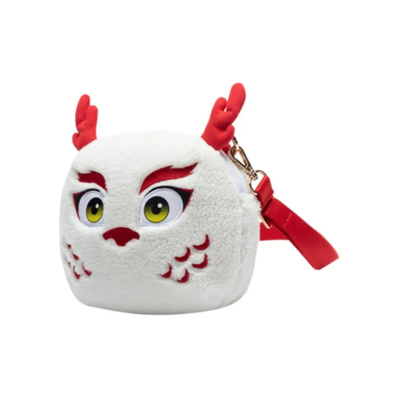 Anta Plush Cloth Shoulder Bag, Crossbody Bag Regular Unisex Papyrus White-1