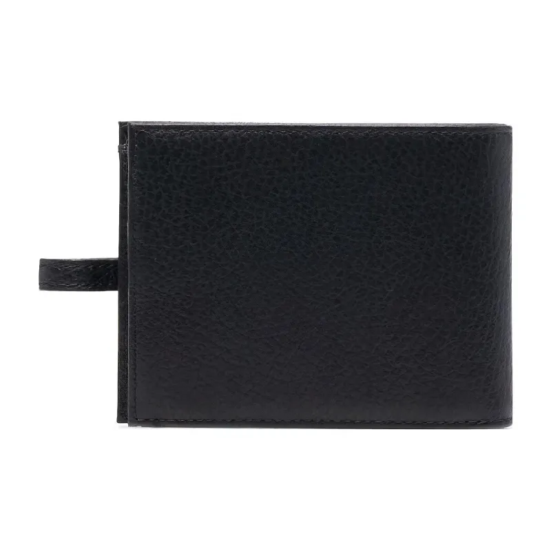 EMPORIO ARMANI Calfskin Card Holder, Wallet Men's Black-3