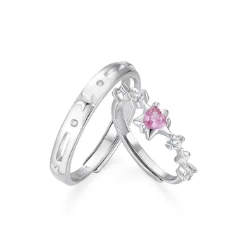 KADER 925 Sterling Silver Rings Unisex Silver White, Festive Gift Box