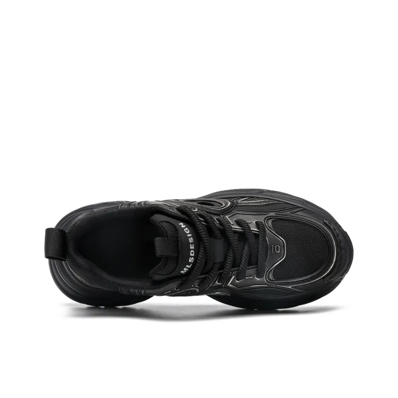 MILLIE'S Low Top Chunky Sneakers Men's Black-3