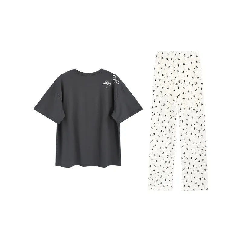 SNZX Casual Suit Women's Gray+White-1