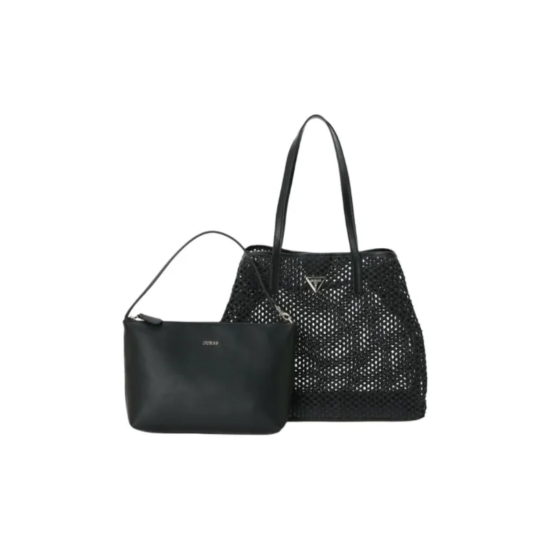 GUESS Polyester Tote Bag Shopping Bag Handbag Shoulder Bag Large Size Women's Black-0