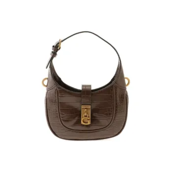 GUESS Synthetic Leather Hobo Man Handbag Mini Women's Brown