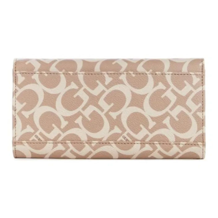 GUESS Coated Canvas Wallet Women's Beige-1