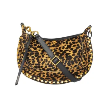 ISABEL MARANT Oskan Leopard Moon Bag