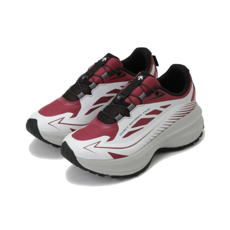 DESCENTE City Lift Anti Slip Wear Resistant Low Top Running Shoes Unisex Red-1