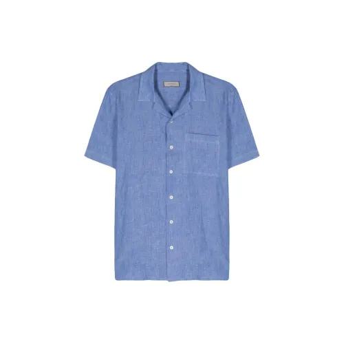 CANALI Linen Short-sleeved Shirt