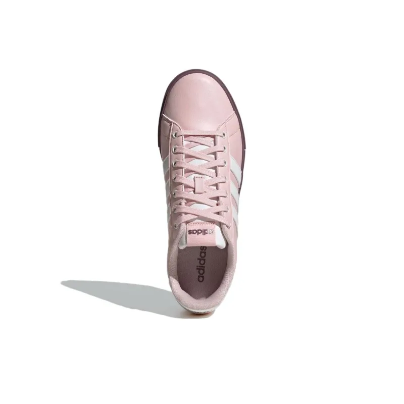 Adidas Daily 4.0 Anti Slip Wear Resistant Low Top Skateboard Shoes Unisex Pink White-3