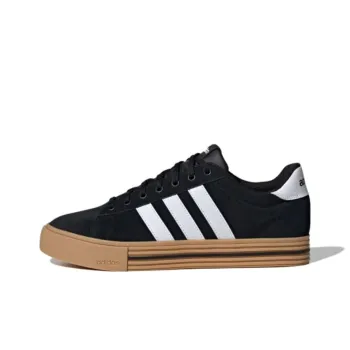 Adidas Daily 4.0 Anti Slip Wear Resistant Low Top Skateboard Shoes Unisex Black White Yellow